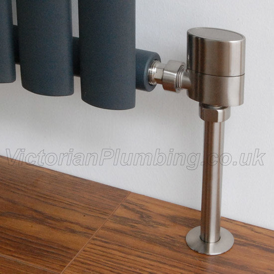 Ellipse Oval Radiator Valve Kit (pair) - Angled Profile Large Image