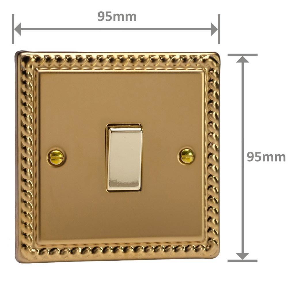 Ellis & Co 1-Gang 10A Rocker Switch Georgian Brass