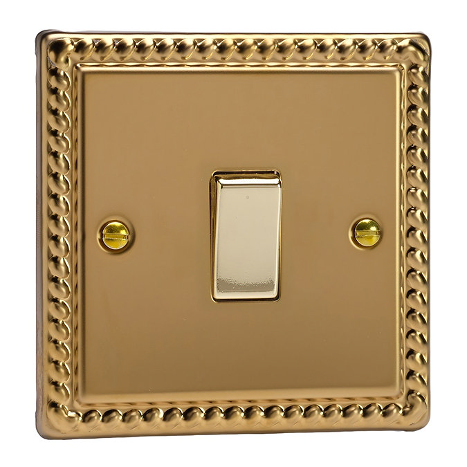 Ellis & Co 1-Gang 10A Rocker Switch Georgian Brass