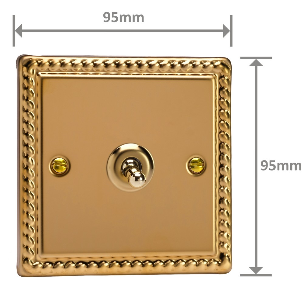 Ellis & Co 1-Gang 10A Toggle Switch Georgian Brass