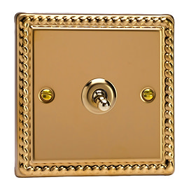 Ellis & Co 1-Gang 10A Toggle Switch Georgian Brass