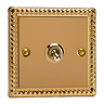 Ellis & Co 1-Gang 10A Toggle Switch Georgian Brass