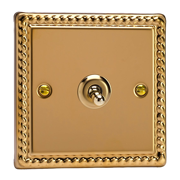 Ellis & Co 1-Gang 10A Toggle Switch Georgian Brass