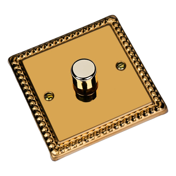 Ellis & Co 1-Gang 2-Way LED Dimmer Switch Georgian Brass