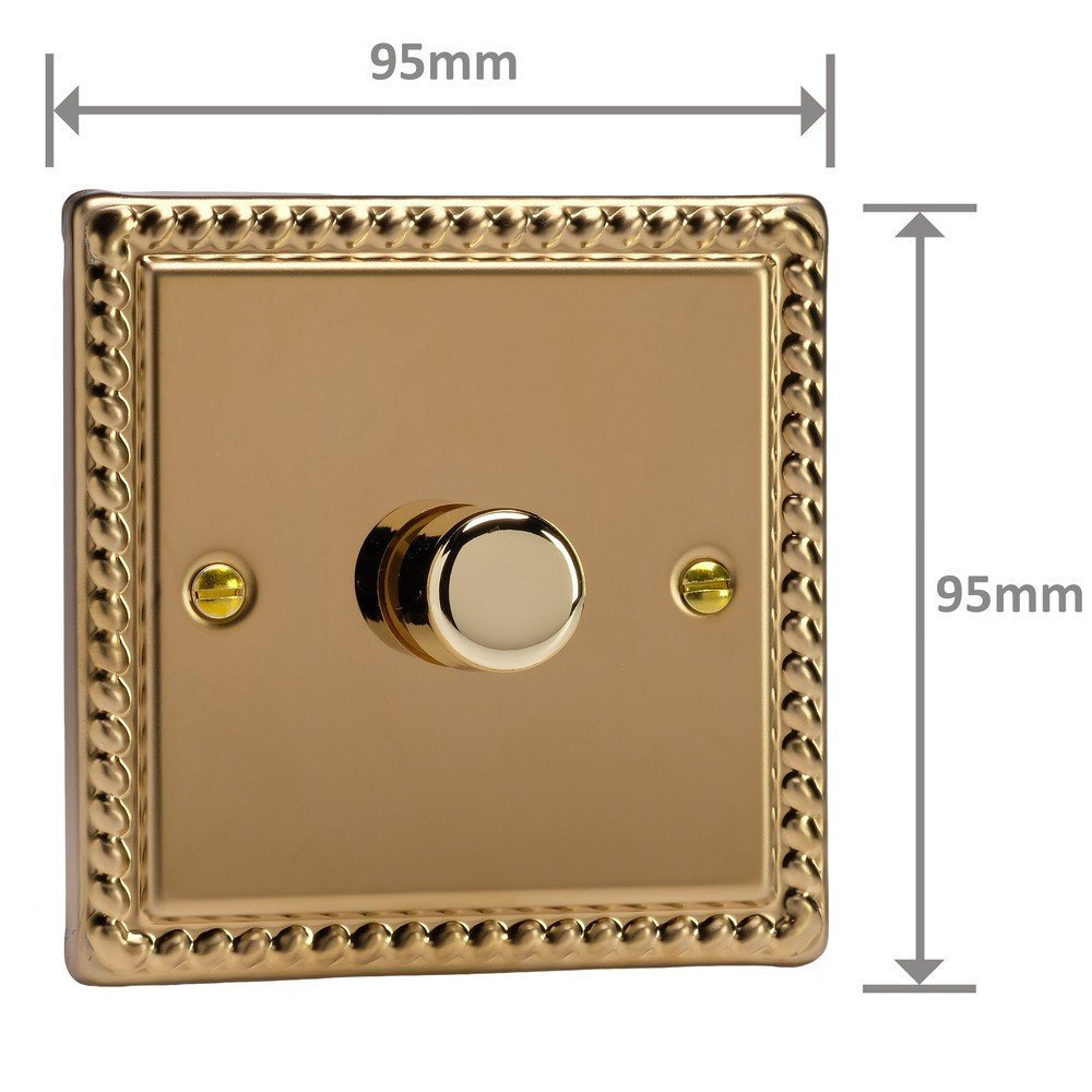 Ellis & Co 1-Gang 2-Way LED Dimmer Switch Georgian Brass