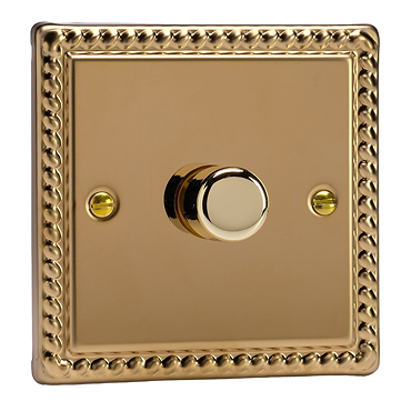Ellis & Co 1-Gang 2-Way LED Dimmer Switch Georgian Brass