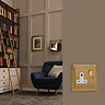 Ellis & Co 1-Gang Switched Socket Georgian Brass - White