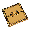 Ellis & Co 2-Gang 10A Toggle Switch Georgian Brass