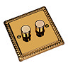 Ellis & Co 2-Gang LED Dimmer Switch Georgian Brass