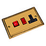Ellis & Co 45A Cooker Switch with Socket Georgian Brass - Black