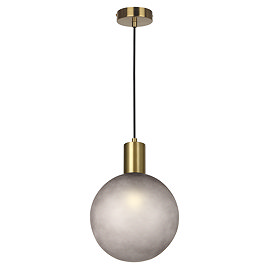 Ellis & Co Ball Pendant Light 250mm Glass Shade - Brushed Brass