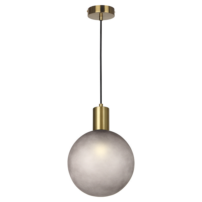 Ellis & Co Ball Pendant Light 250mm Glass Shade - Brushed Brass