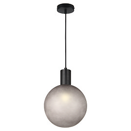 Ellis & Co Ball Pendant Light 250mm Glass Shade - Matt Black