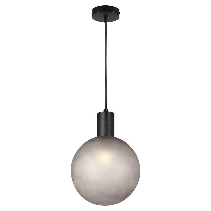 Ellis & Co Ball Pendant Light 250mm Glass Shade - Matt Black
