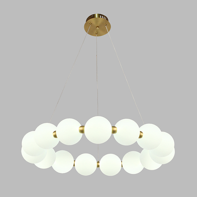 Ellis & Co Bubble LED Chandelier Pendant Light - Brushed Brass & White