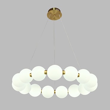 Ellis & Co Bubble LED Chandelier Pendant Light - Brushed Brass & White