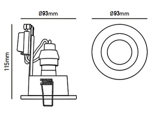 Ellis & Co IP22 Chrome Round Tiltable Downlight