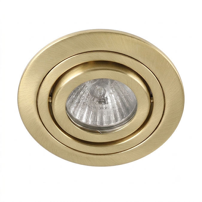 Ellis & Co IP22 Satin Brass Round Tiltable Downlight