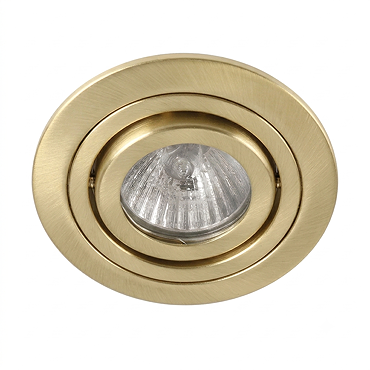 Ellis & Co IP22 Satin Brass Round Tiltable Downlight