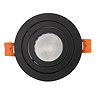 Ellis & Co IP22 Matt Black Round Tiltable Downlight