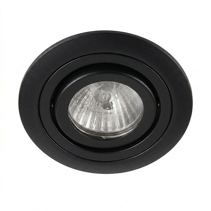 Ellis & Co IP22 Matt Black Round Tiltable Downlight