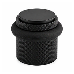 Ellis & Co Knurled Floor Mounted Doorstop - Black