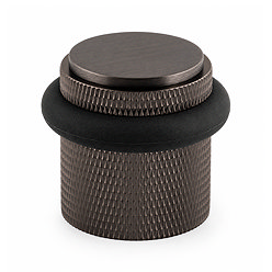 Ellis & Co Knurled Floor Mounted Doorstop - Dark Bronze