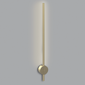 Ellis & Co Lacerva Pillar Bathroom Wall Light - Brushed Brass