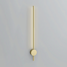 Ellis & Co Lacerva Pillar Bathroom Wall Light - Brushed Brass