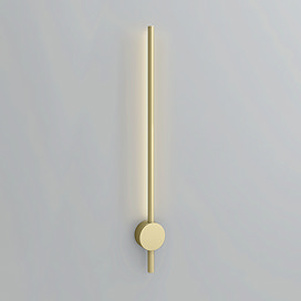 Ellis & Co Lacerva Pillar Bathroom Wall Light - Brushed Brass