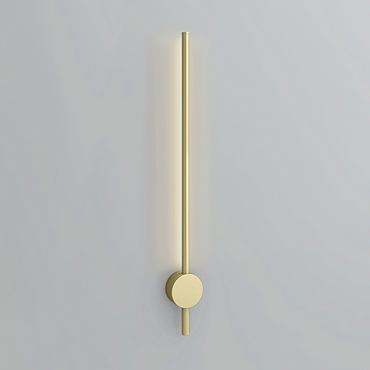 Ellis & Co Lacerva Pillar Bathroom Wall Light - Brushed Brass