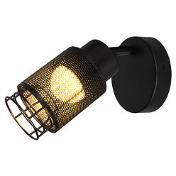 Ellis & Co Matt Black 80mm Wall Lamp Metal & Acrylic Shade