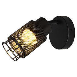 Ellis & Co Matt Black 80mm Wall Lamp Metal & Acrylic Shade