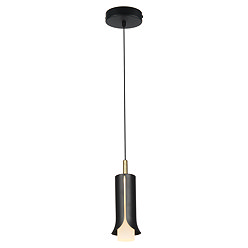 Ellis & Co Matt Black Single Pendant Light Metal & Acrylic Shade