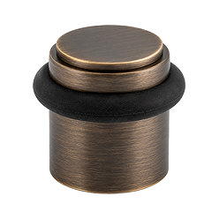 Ellis & Co Plain Floor Mounted Doorstop - Antique Brass
