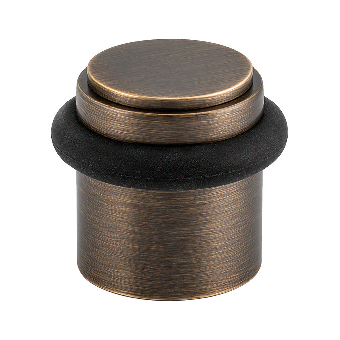 Ellis & Co Plain Floor Mounted Doorstop - Antique Brass