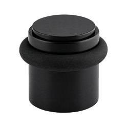 Ellis & Co Plain Floor Mounted Doorstop - Black