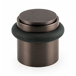 Ellis & Co Plain Floor Mounted Doorstop - Dark Bronze