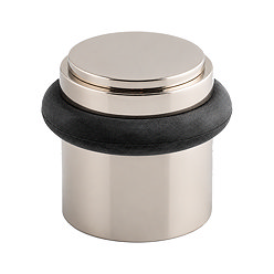 Ellis & Co Plain Floor Mounted Doorstop - Polished Nickel