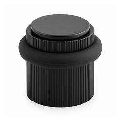 Ellis & Co Reeded Floor Mounted Doorstop - Black