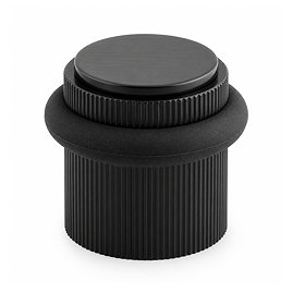 Ellis & Co Reeded Floor Mounted Doorstop - Black