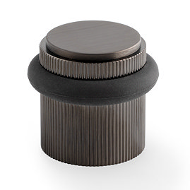 Ellis & Co Reeded Floor Mounted Doorstop - Dark Bronze