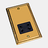 Ellis & Co Shaver Socket Georgian Brass - Black
