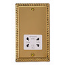 Ellis & Co Shaver Socket Georgian Brass - White