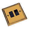 Ellis & Co Switched Fused Spur Georgian Brass - Black