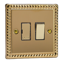 Ellis & Co Switched Fused Spur Georgian Brass - Polished Brass