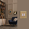 Ellis & Co Switched Fused Spur Georgian Brass - White