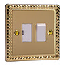 Ellis & Co Switched Fused Spur Georgian Brass - White