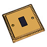 Ellis & Co Unswitched Fused Spur Georgian Brass - Black