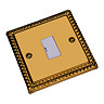 Ellis & Co Unswitched Fused Spur Georgian Brass - White